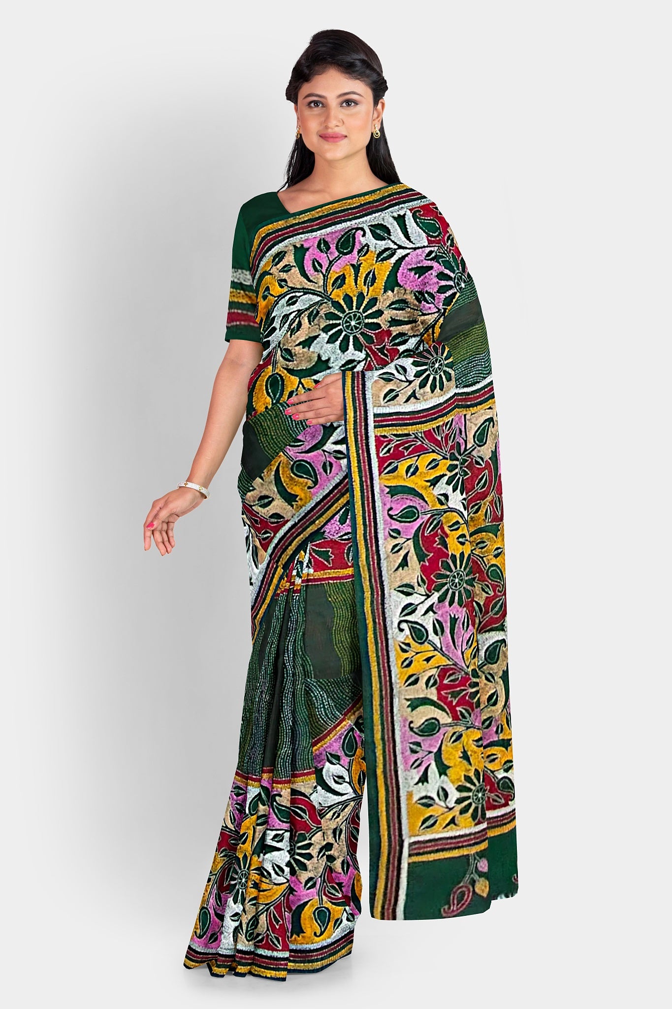 Kantha Stitch: Must-Have Blended Silk Saree for Timeless Elegance and Classic Indian Heritage With BP