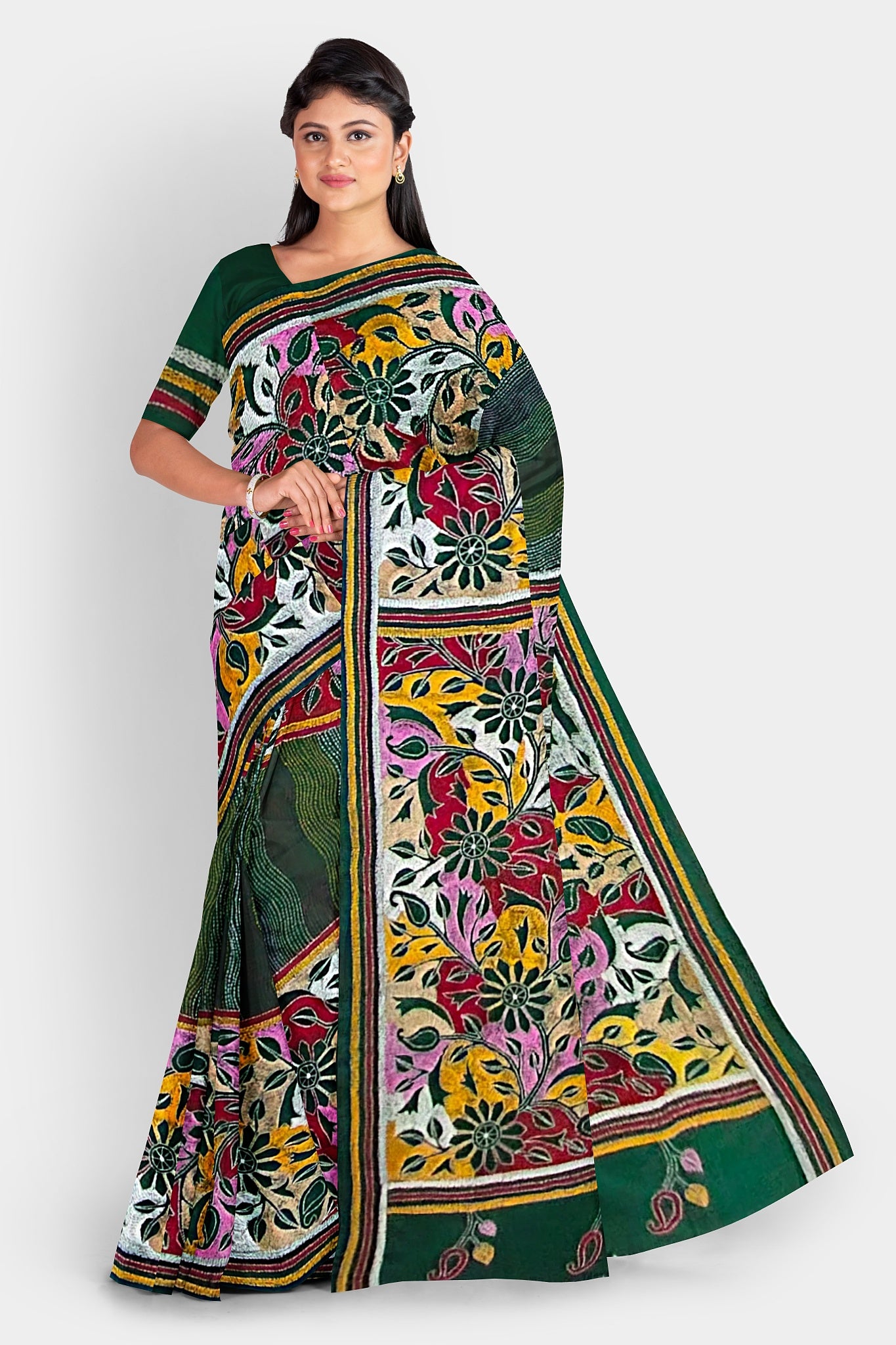 Kantha Stitch: Must-Have Blended Silk Saree for Timeless Elegance and Classic Indian Heritage With BP
