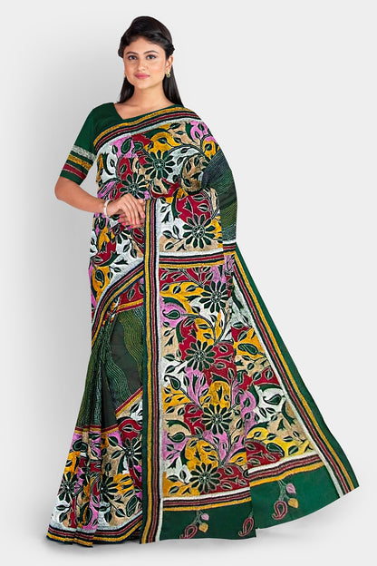 Kantha Stitch: Must-Have Blended Silk Saree for Timeless Elegance and Classic Indian Heritage With BP
