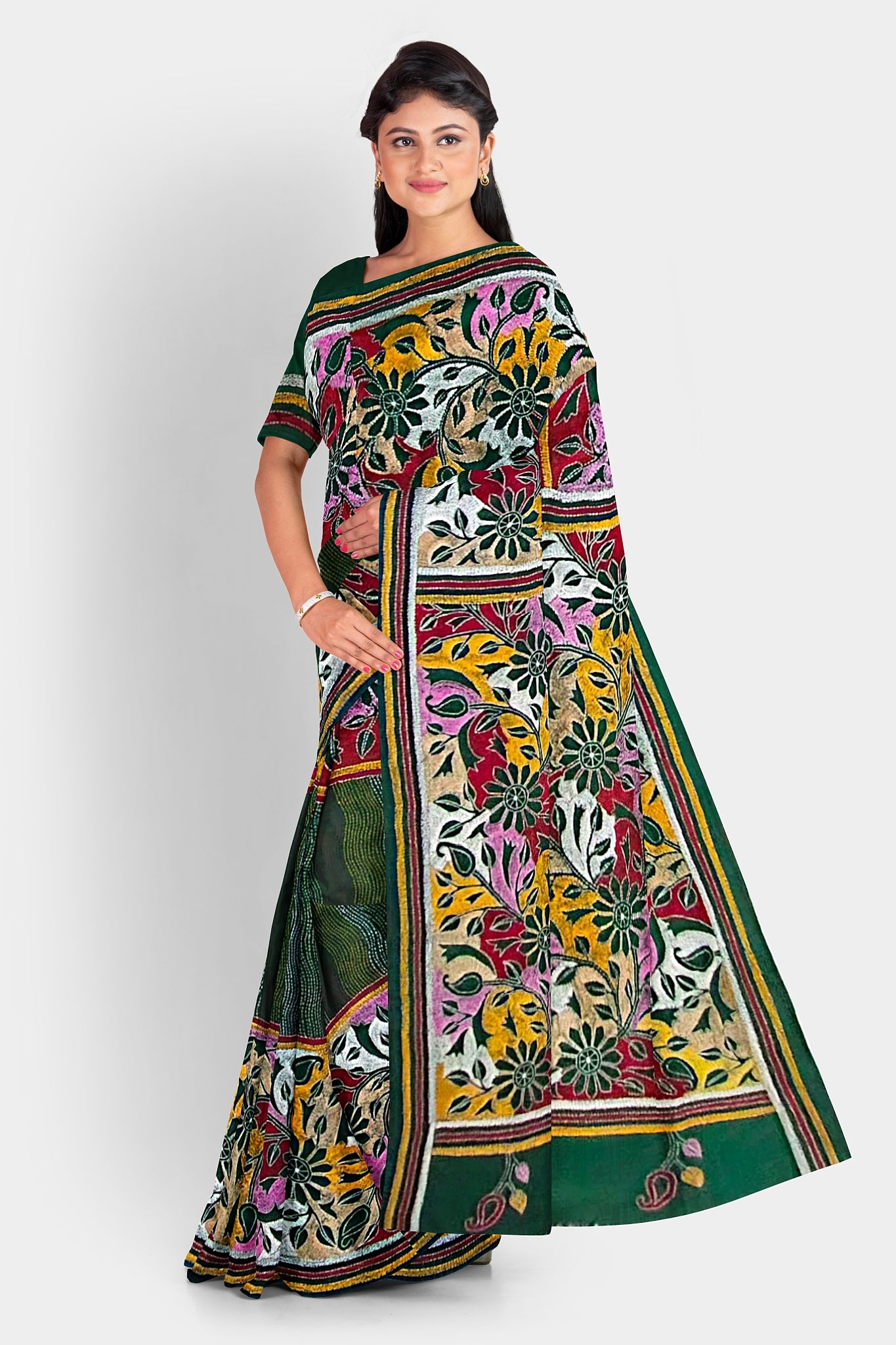 Kantha Stitch: Must-Have Blended Silk Saree for Timeless Elegance and Classic Indian Heritage With BP
