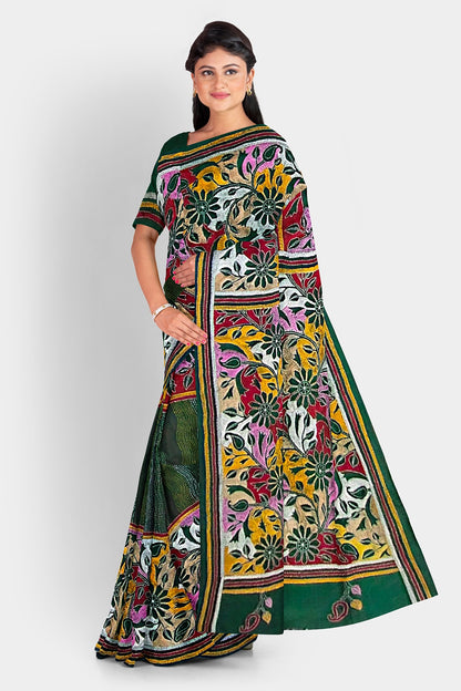 Kantha Stitch: Must-Have Blended Silk Saree for Timeless Elegance and Classic Indian Heritage With BP