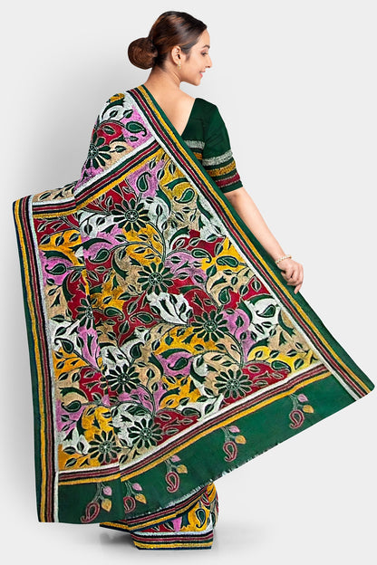 Kantha Stitch: Must-Have Blended Silk Saree for Timeless Elegance and Classic Indian Heritage With BP