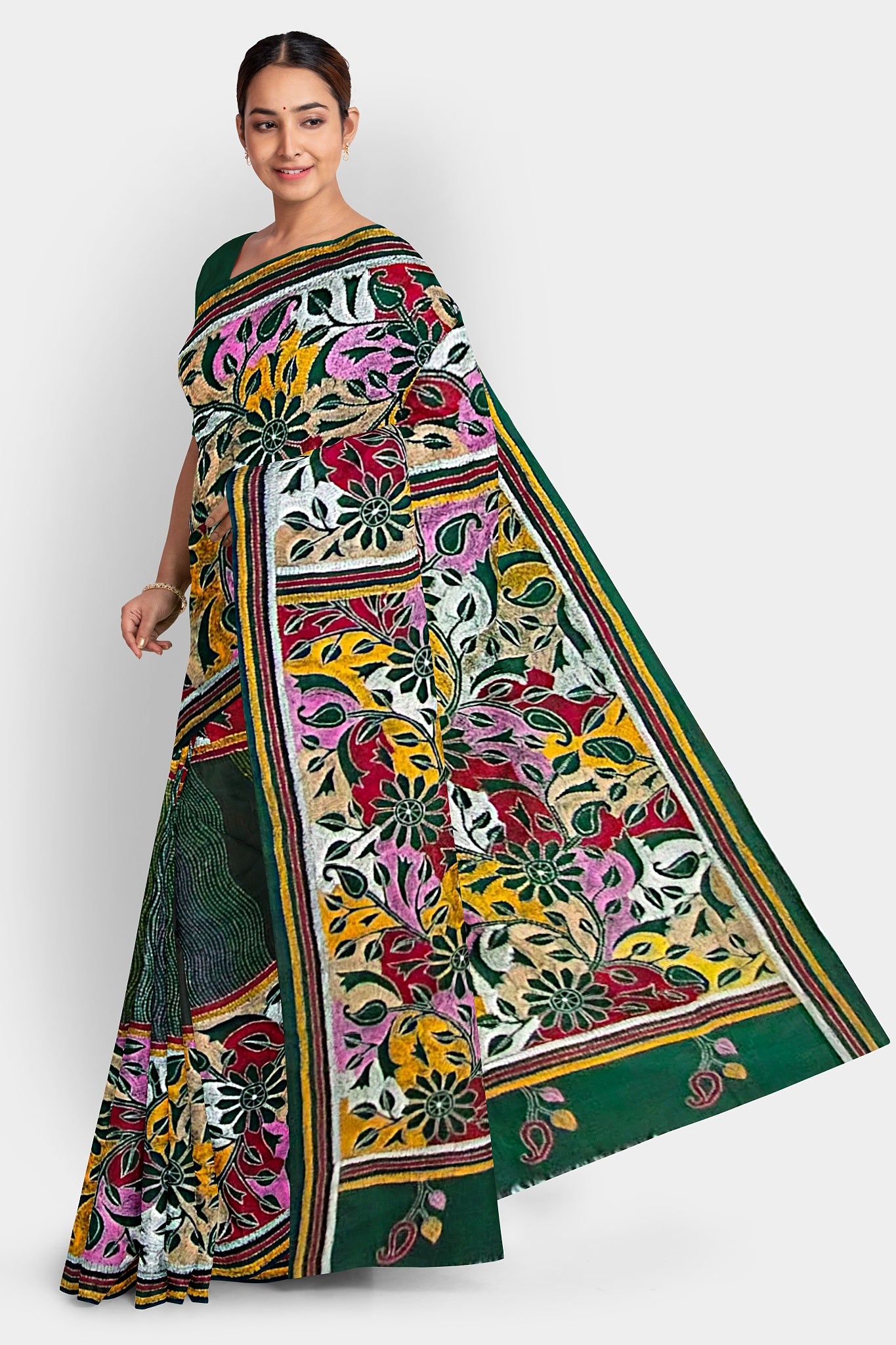 Kantha Stitch: Must-Have Blended Silk Saree for Timeless Elegance and Classic Indian Heritage With BP