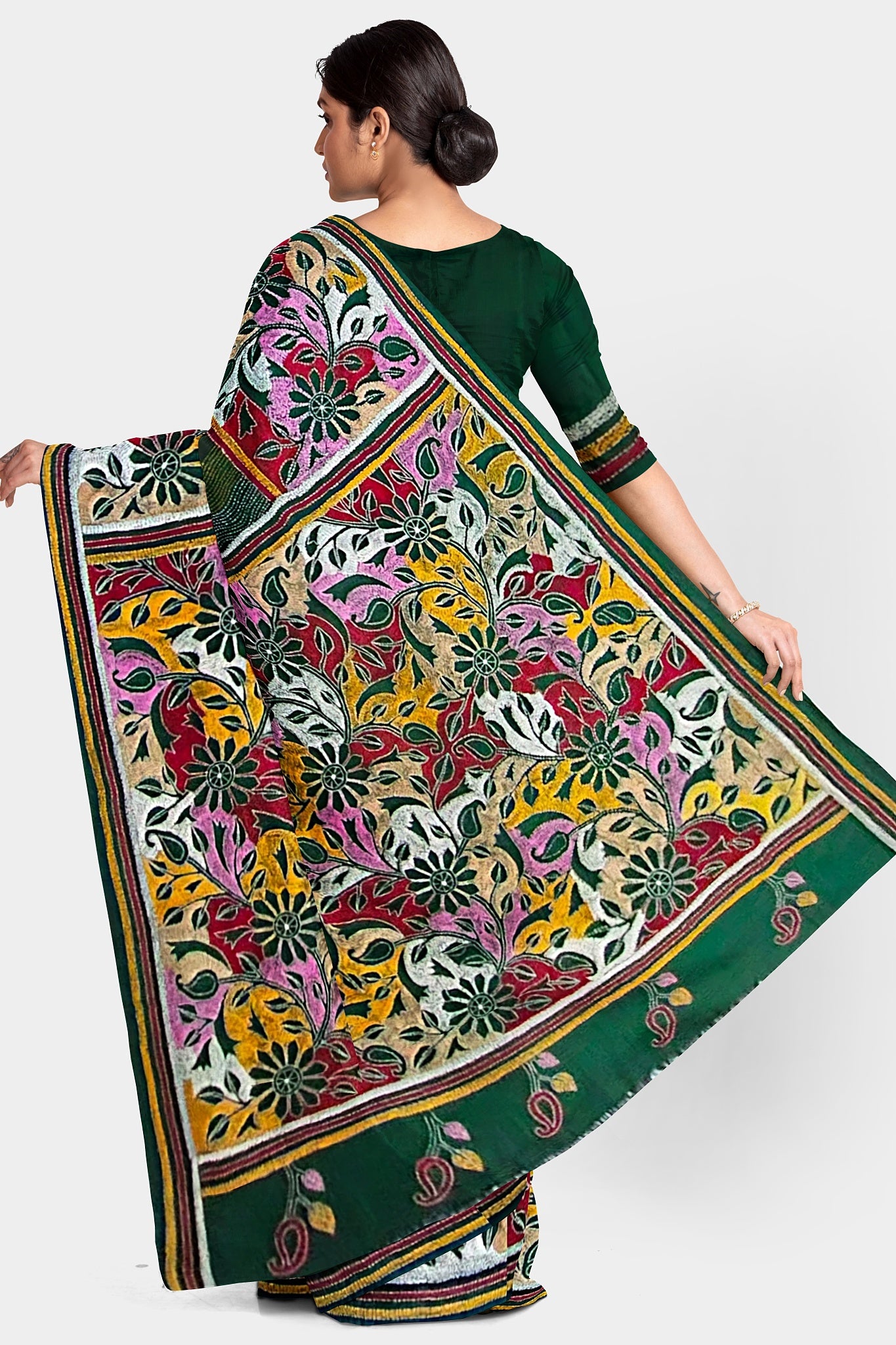 Kantha Stitch: Must-Have Blended Silk Saree for Timeless Elegance and Classic Indian Heritage With BP