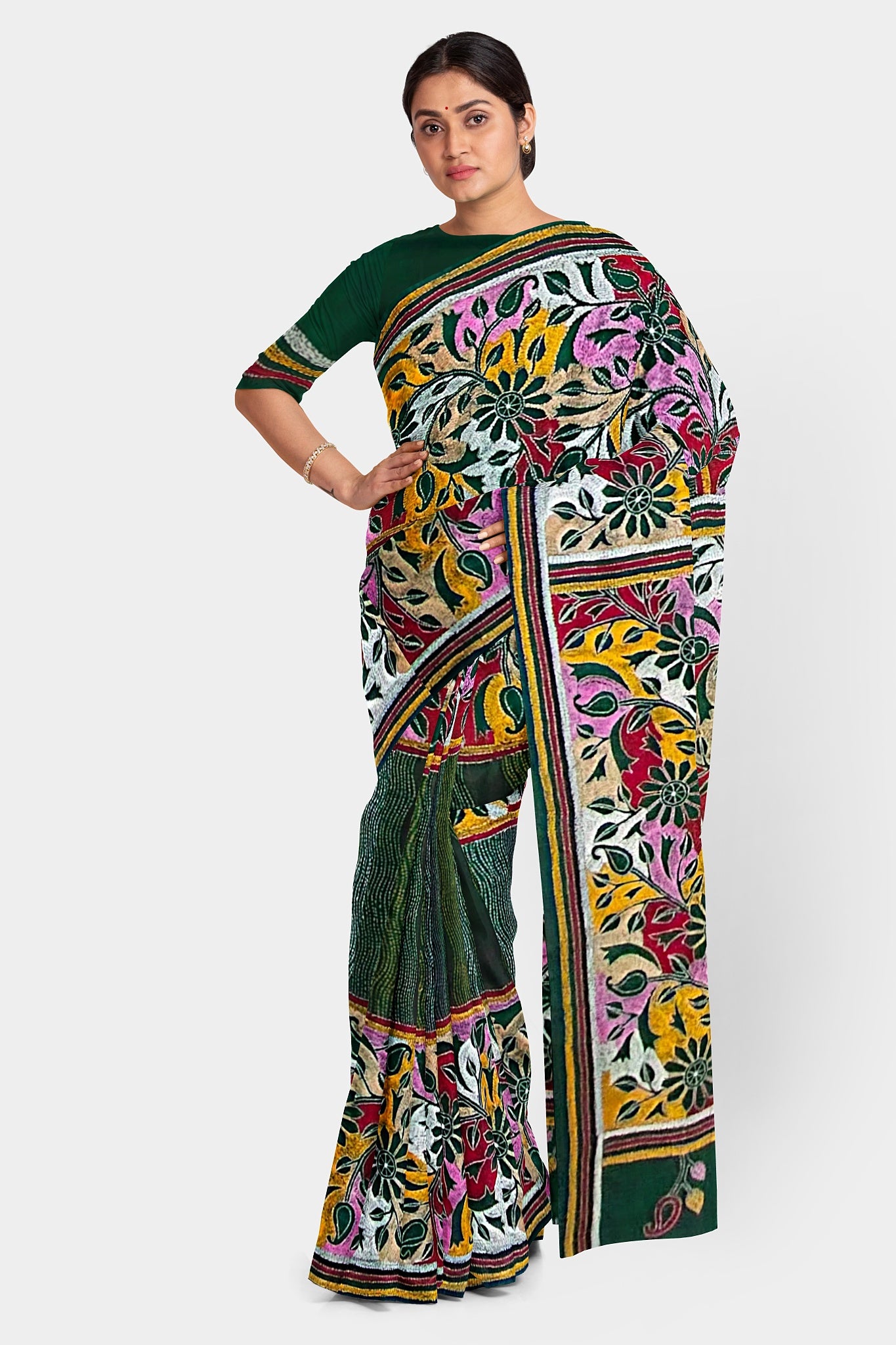 Kantha Stitch: Must-Have Blended Silk Saree for Timeless Elegance and Classic Indian Heritage With BP