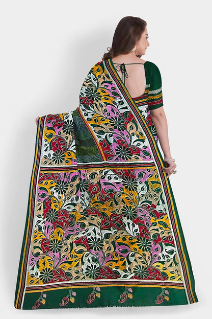 Kantha Stitch: Must-Have Blended Silk Saree for Timeless Elegance and Classic Indian Heritage With BP