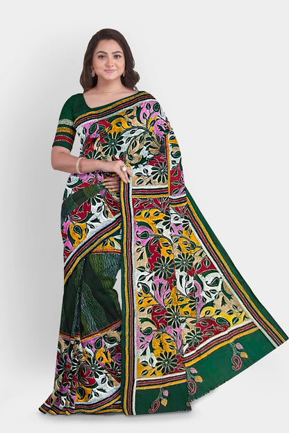 Kantha Stitch: Must-Have Blended Silk Saree for Timeless Elegance and Classic Indian Heritage With BP