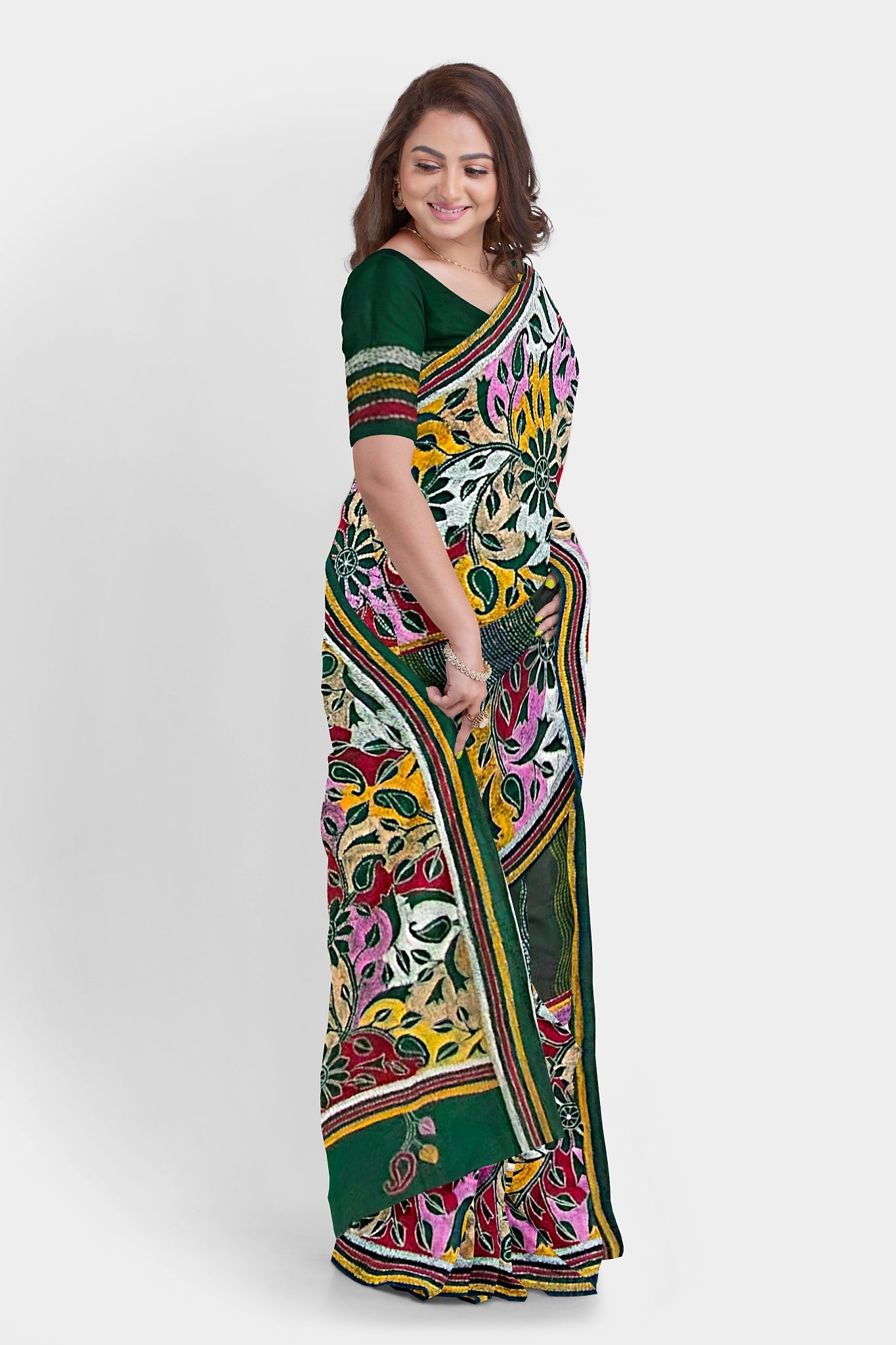 Kantha Stitch: Must-Have Blended Silk Saree for Timeless Elegance and Classic Indian Heritage With BP