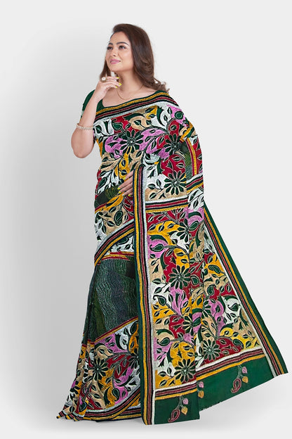 Kantha Stitch: Must-Have Blended Silk Saree for Timeless Elegance and Classic Indian Heritage With BP