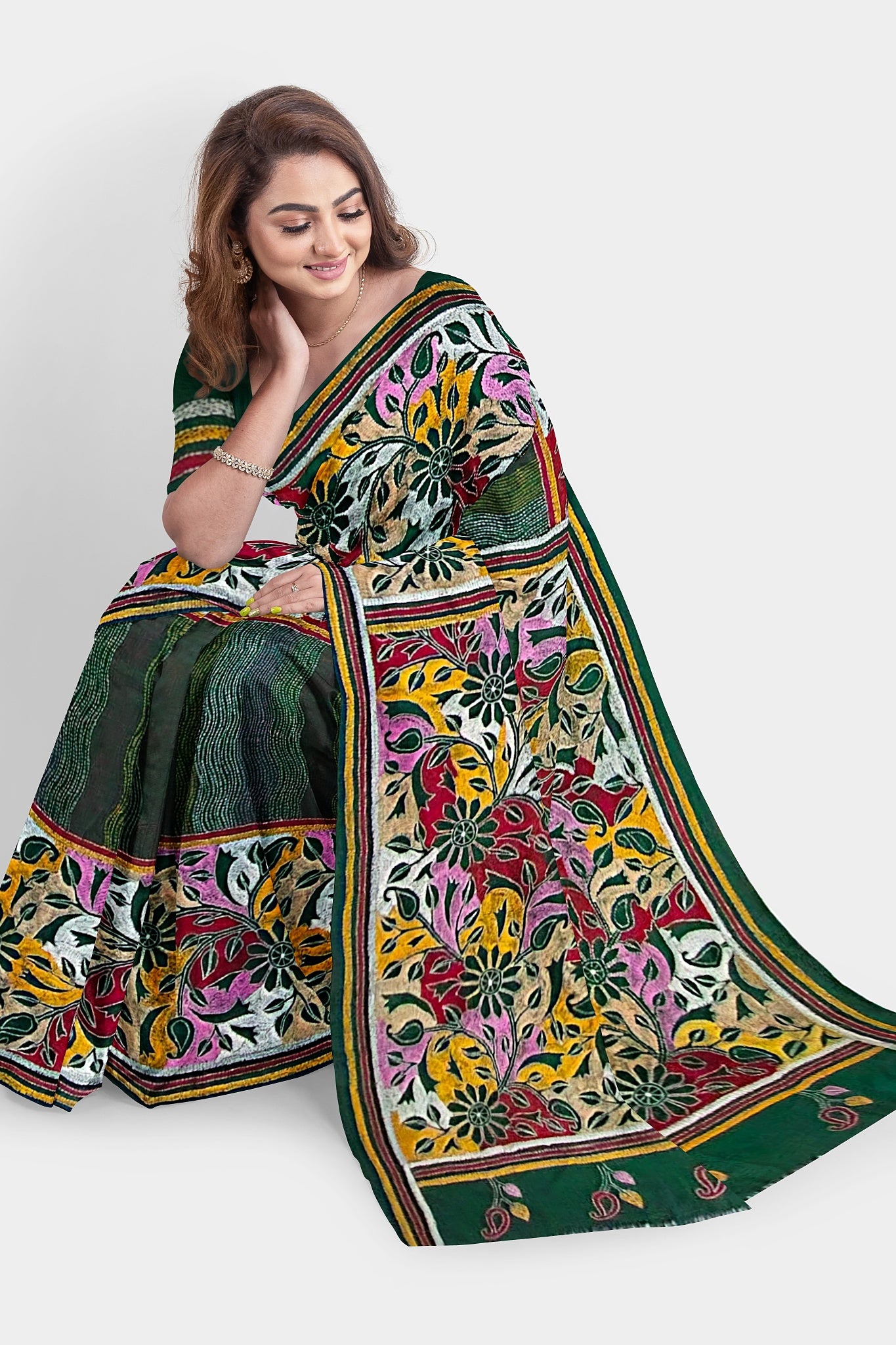 Kantha Stitch: Must-Have Blended Silk Saree for Timeless Elegance and Classic Indian Heritage With BP
