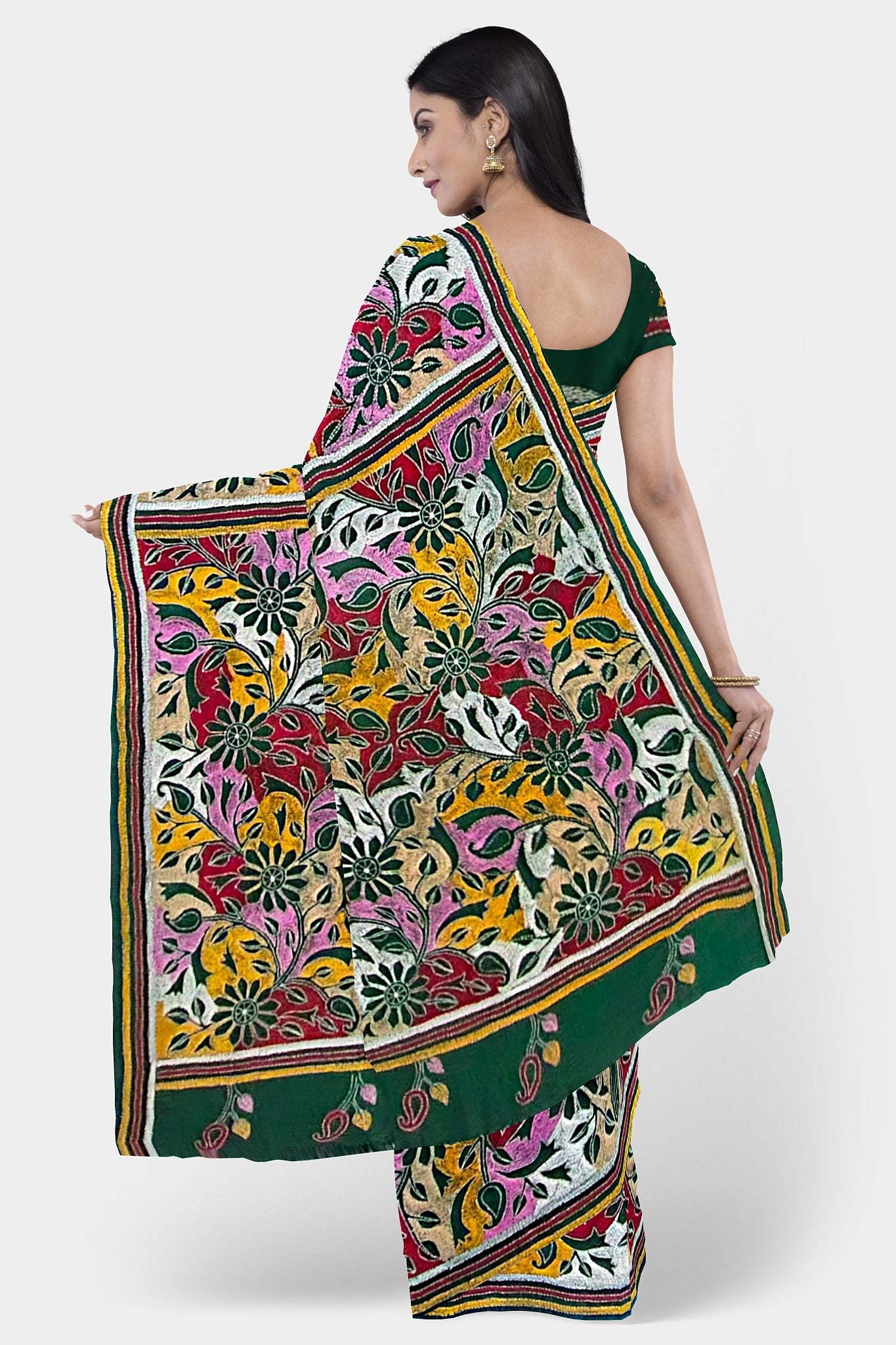 Kantha Stitch: Must-Have Blended Silk Saree for Timeless Elegance and Classic Indian Heritage With BP