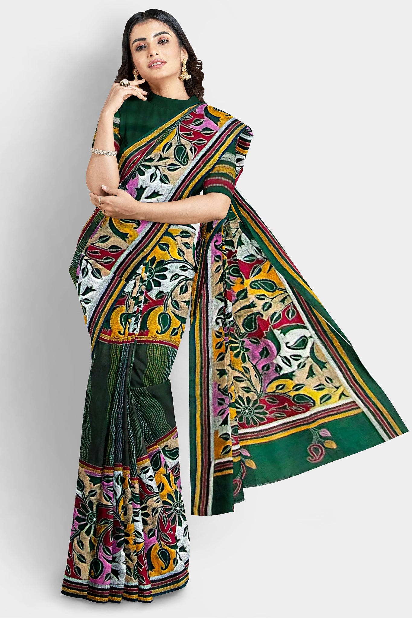 Kantha Stitch: Must-Have Blended Silk Saree for Timeless Elegance and Classic Indian Heritage With BP