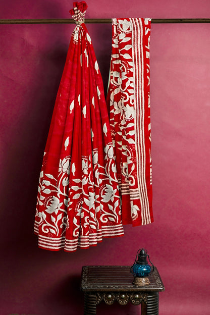 Kantha Stitch: Latest Design of Elegant Blended Silk Saree with Exquisite Indian Embroidery With BP