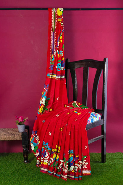 Kantha Stitch: Stylish Blended Silk Saree showcasing Traditional Artistry in Modern Indian Fashion with BP