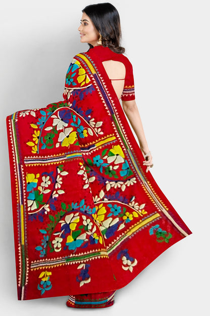 Kantha Stitch: Stylish Blended Silk Saree showcasing Traditional Artistry in Modern Indian Fashion with BP