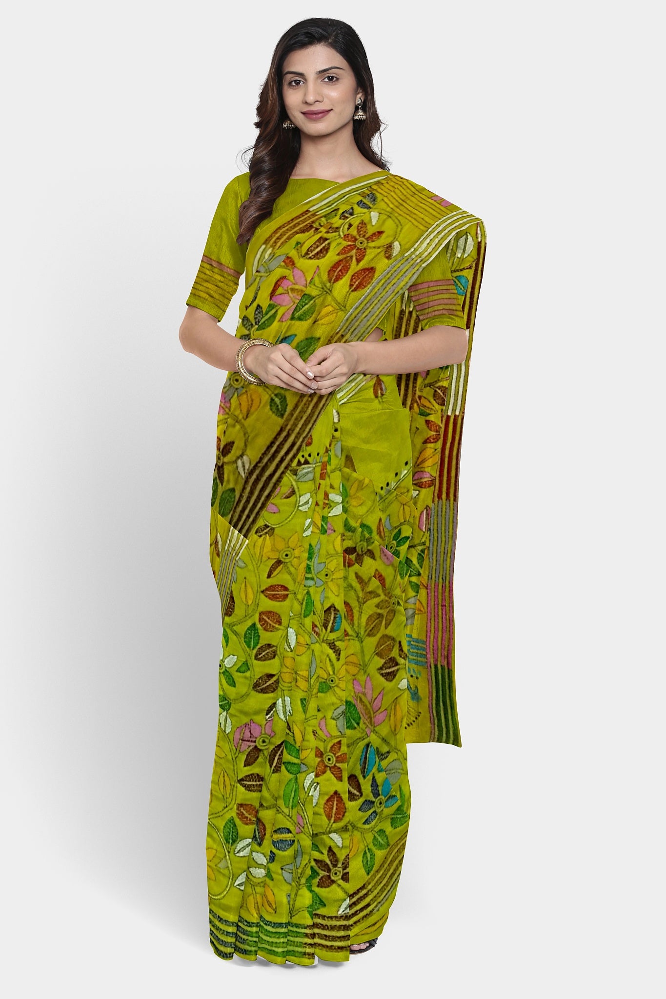 Kantha Stitch: New Collection of Handcrafted Blended Silk Saree with Exquisite Artistry With BP
