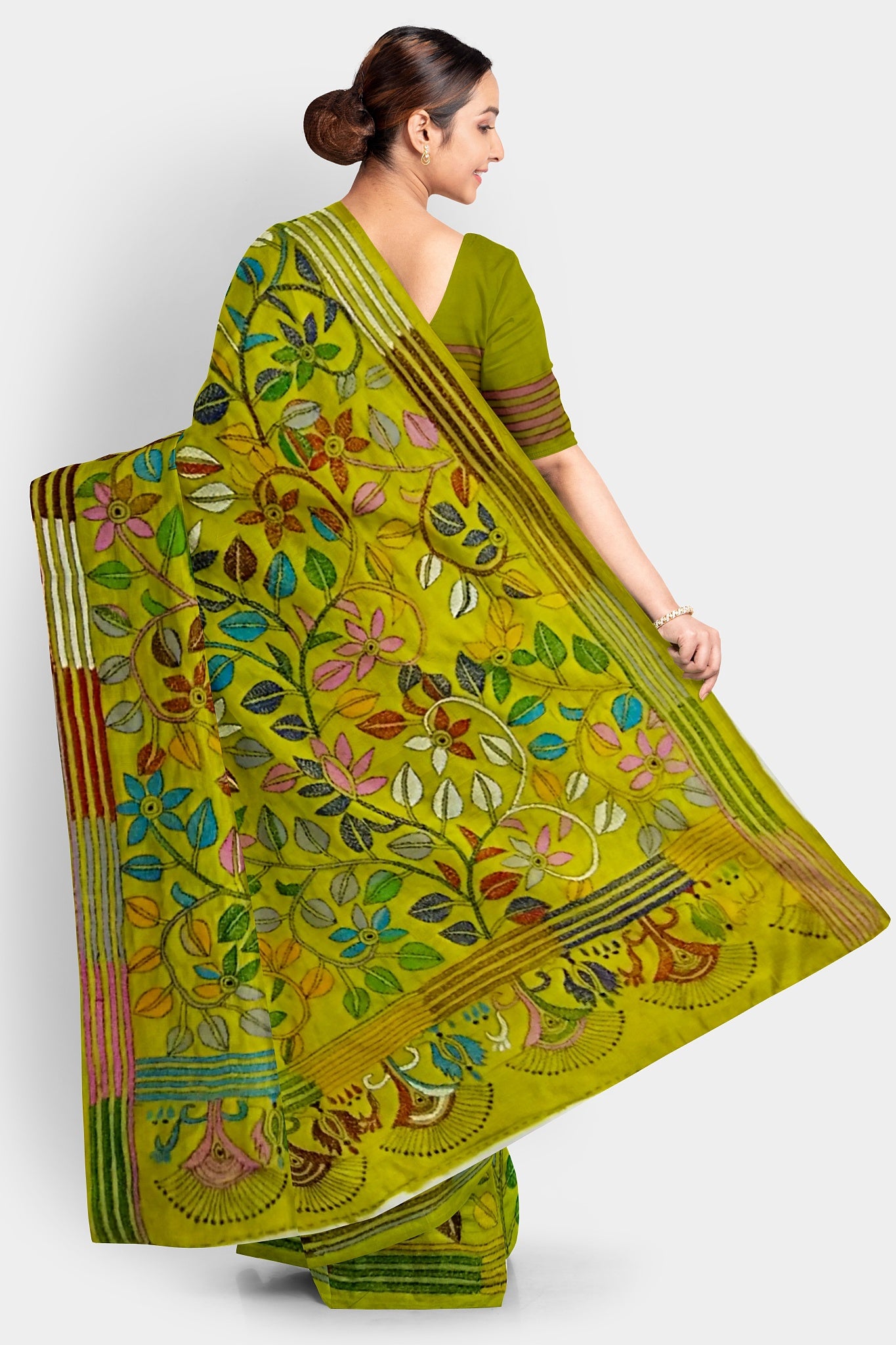 Kantha Stitch: New Collection of Handcrafted Blended Silk Saree with Exquisite Artistry With BP