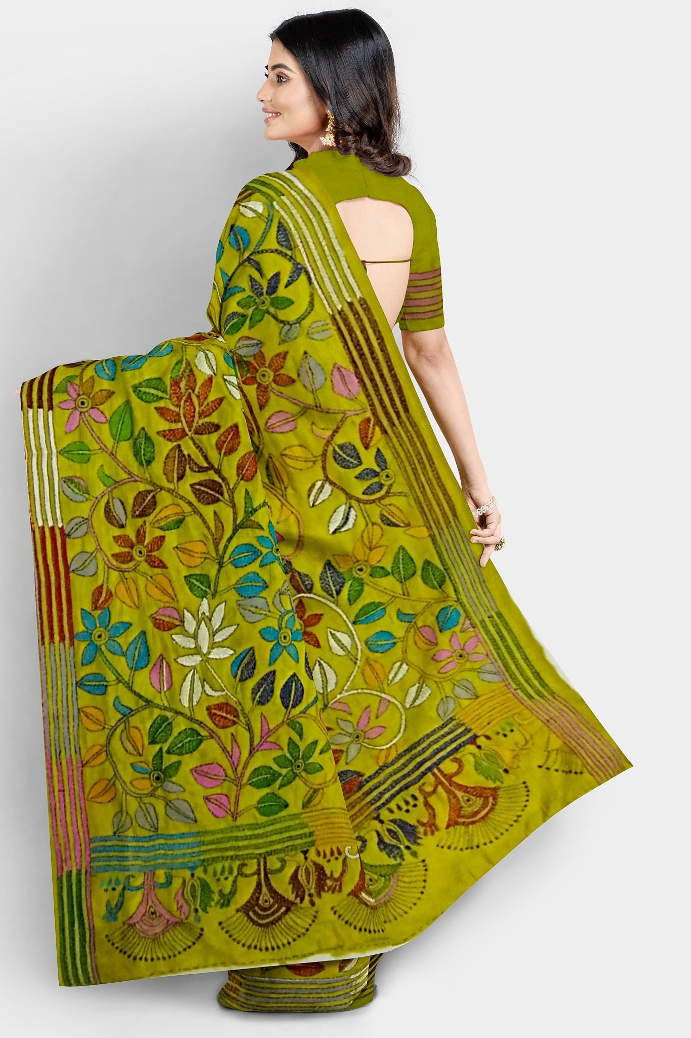 Kantha Stitch: New Collection of Handcrafted Blended Silk Saree with Exquisite Artistry With BP