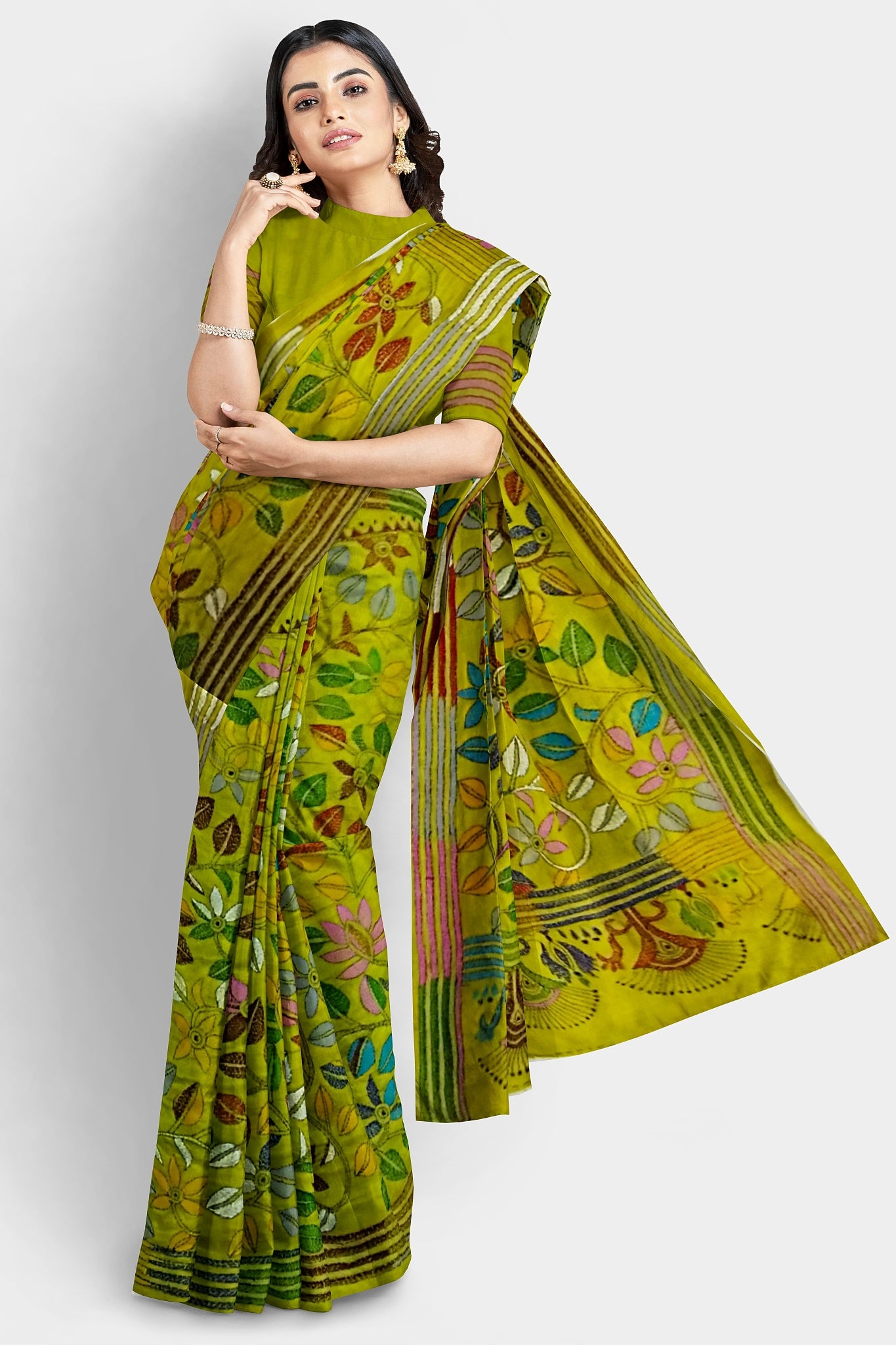 Kantha Stitch: New Collection of Handcrafted Blended Silk Saree with Exquisite Artistry With BP