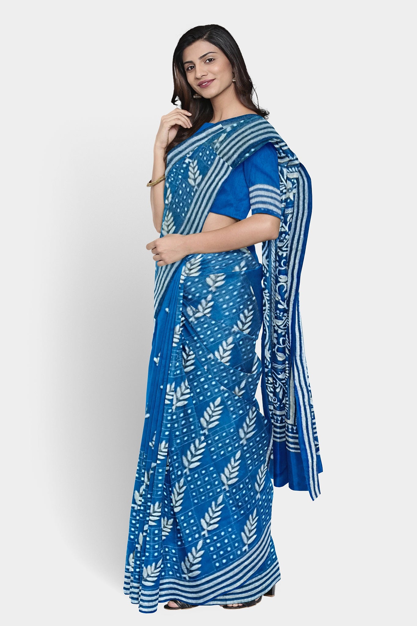 Kantha Stitch: Stylish Blended Silk Saree showcasing Traditional Artistry in Modern Indian Fashion with BP