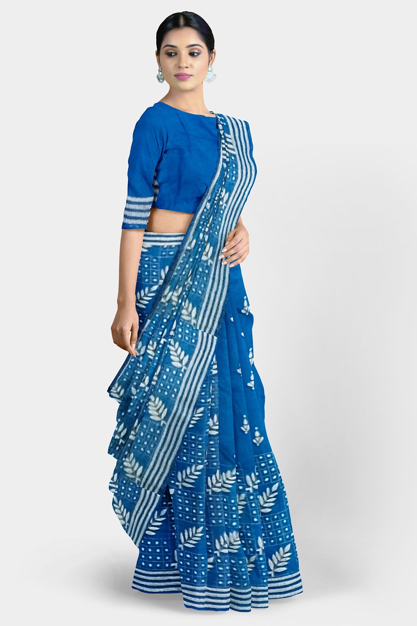 Kantha Stitch: Stylish Blended Silk Saree showcasing Traditional Artistry in Modern Indian Fashion with BP