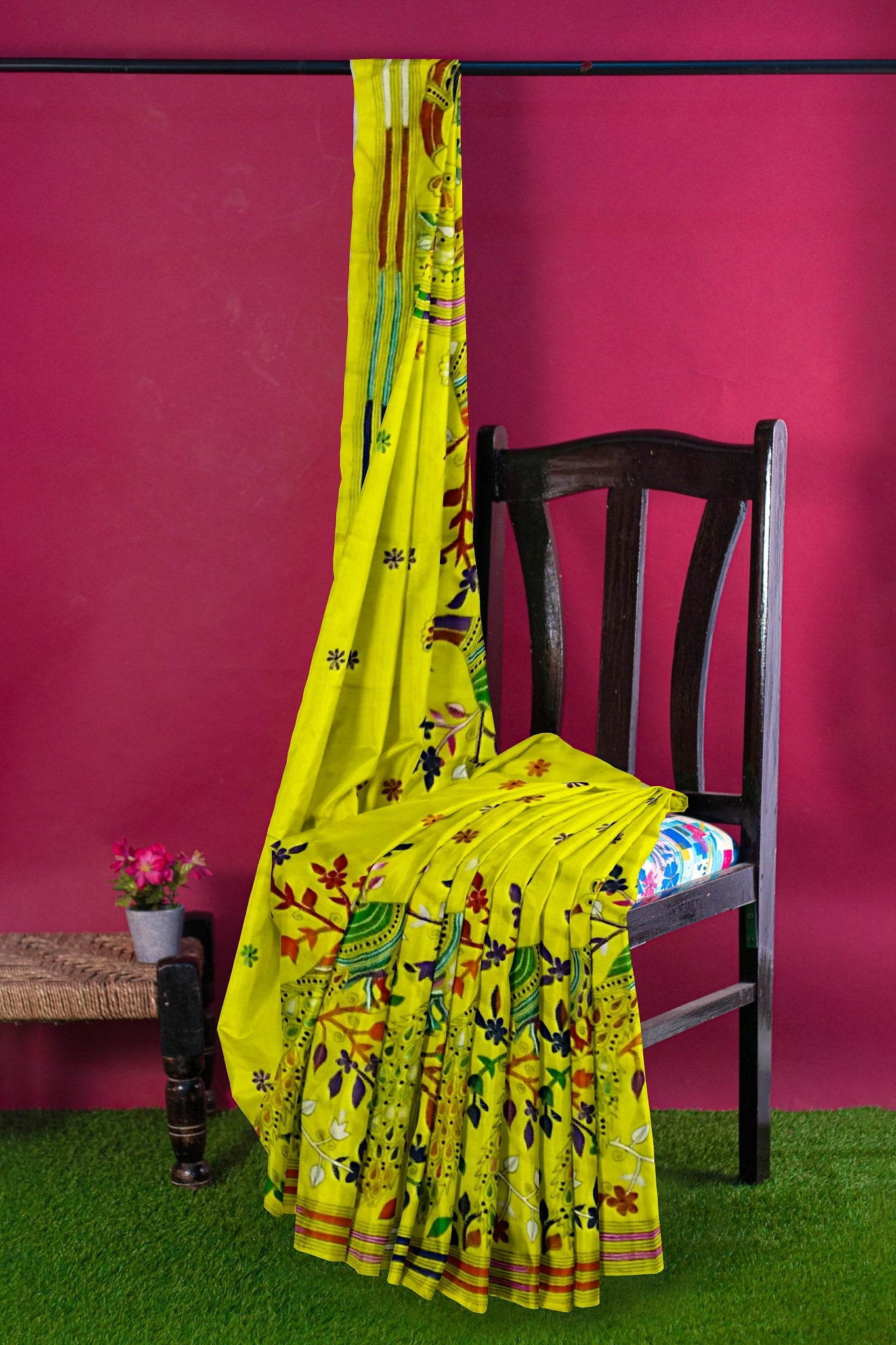 Kantha Stitch: Stylish Blended Silk Saree showcasing Traditional Artistry in Modern Indian Fashion with BP