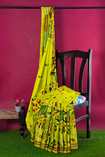 Kantha Stitch: Stylish Blended Silk Saree showcasing Traditional Artistry in Modern Indian Fashion with BP