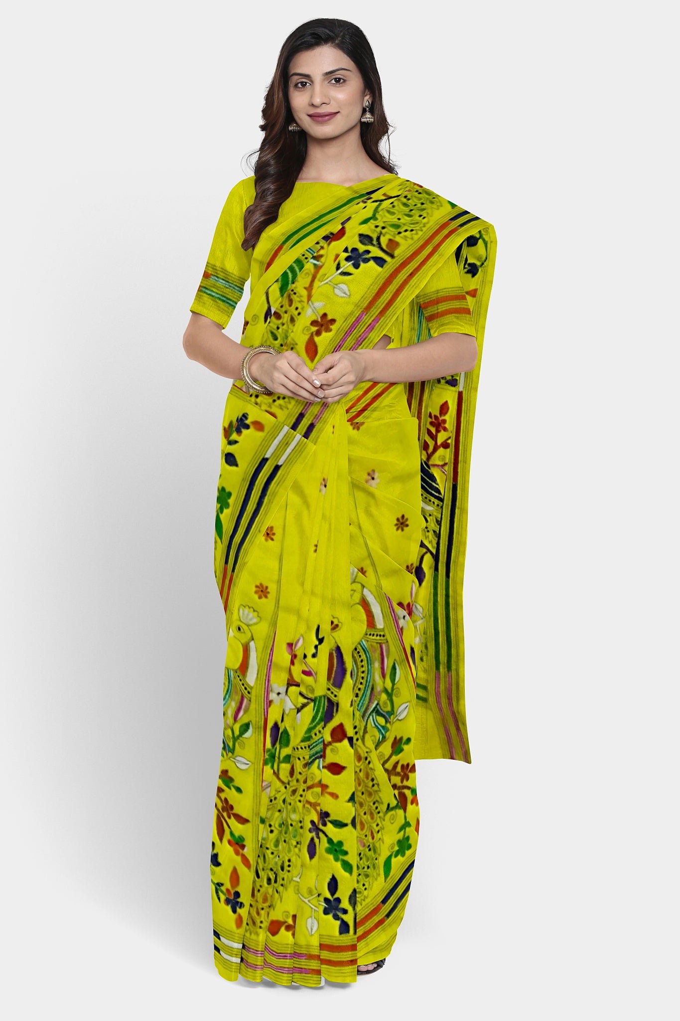 Kantha Stitch: Stylish Blended Silk Saree showcasing Traditional Artistry in Modern Indian Fashion with BP