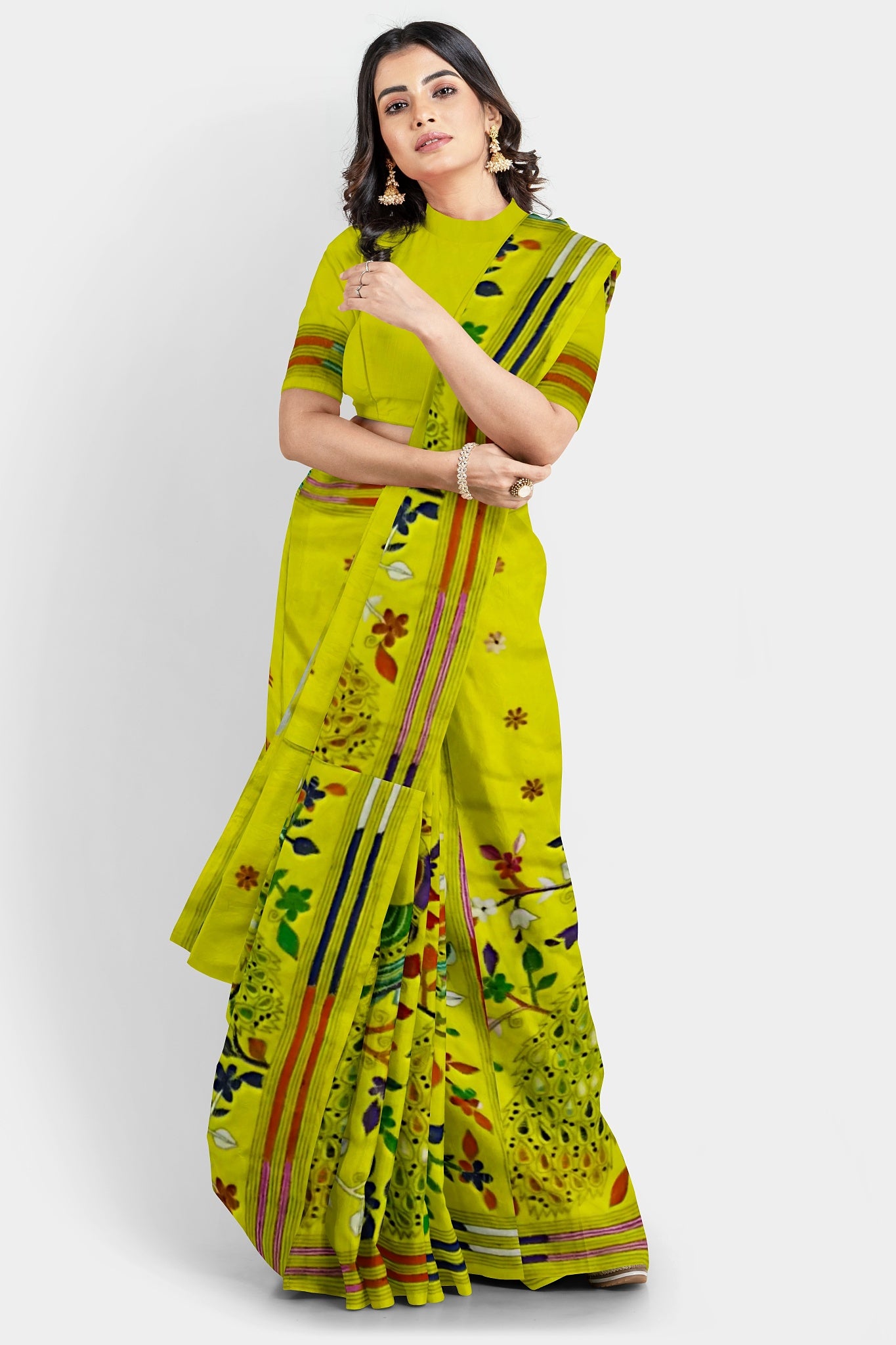 Kantha Stitch: Stylish Blended Silk Saree showcasing Traditional Artistry in Modern Indian Fashion with BP