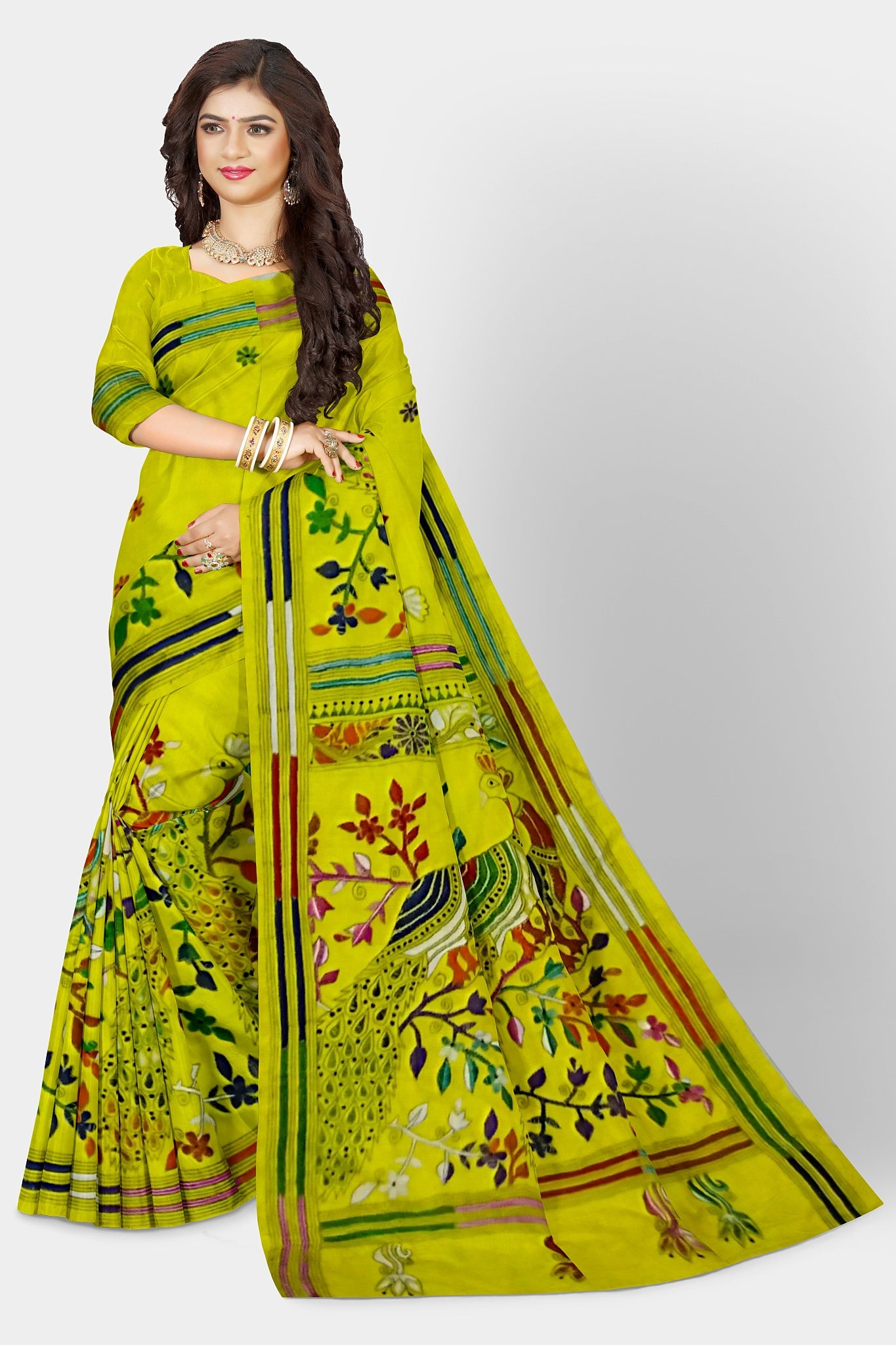 Kantha Stitch: Stylish Blended Silk Saree showcasing Traditional Artistry in Modern Indian Fashion with BP