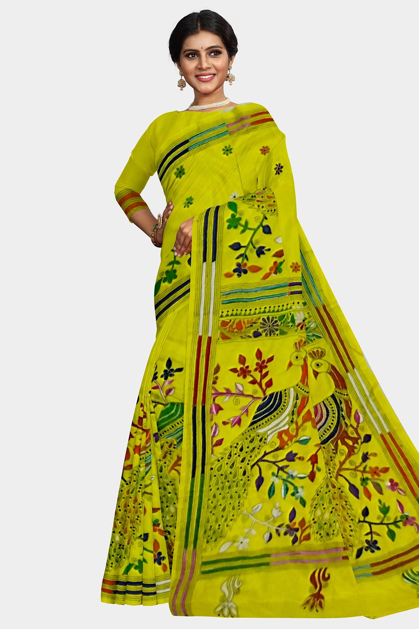 Kantha Stitch: Stylish Blended Silk Saree showcasing Traditional Artistry in Modern Indian Fashion with BP