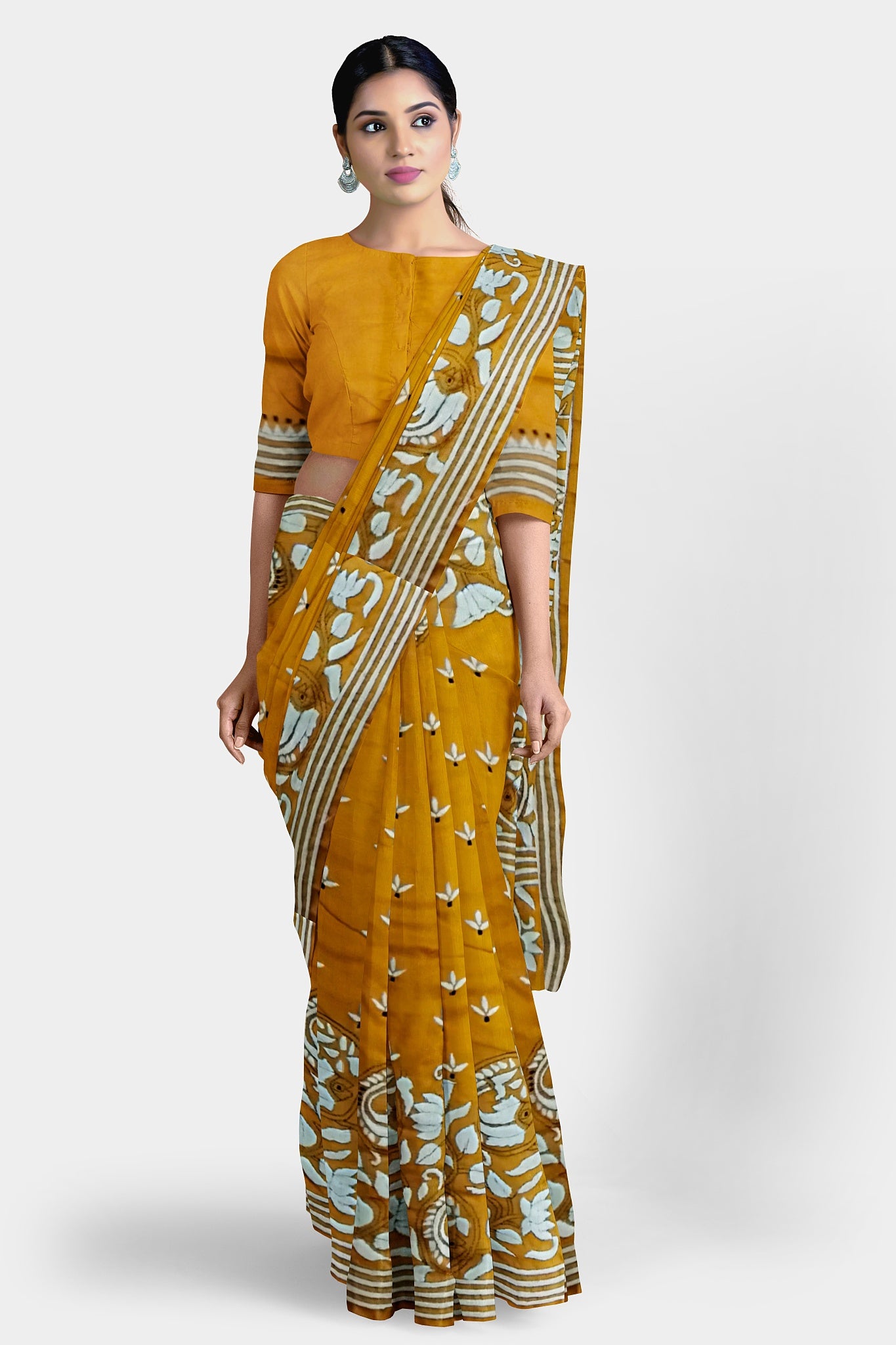 Kantha Stitch: Stylish Blended Silk Saree showcasing Traditional Artistry in Modern Indian Fashion with BP