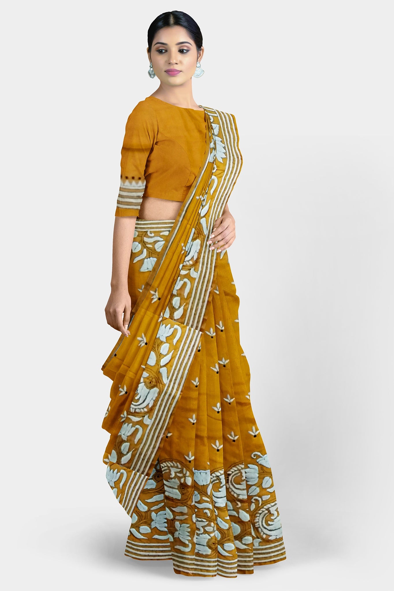 Kantha Stitch: Stylish Blended Silk Saree showcasing Traditional Artistry in Modern Indian Fashion with BP