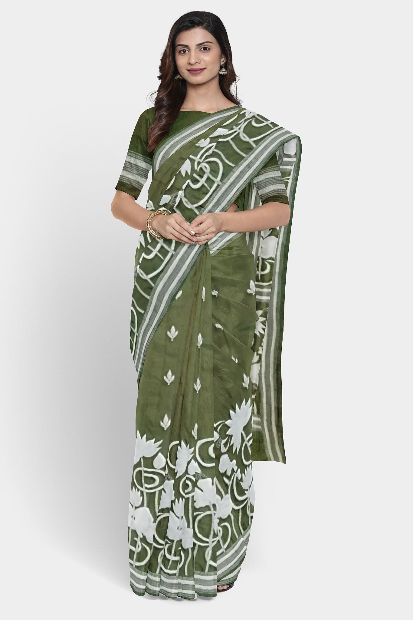 Kantha Stitch: Stylish Blended Silk Saree showcasing Traditional Artistry in Modern Indian Fashion with BP