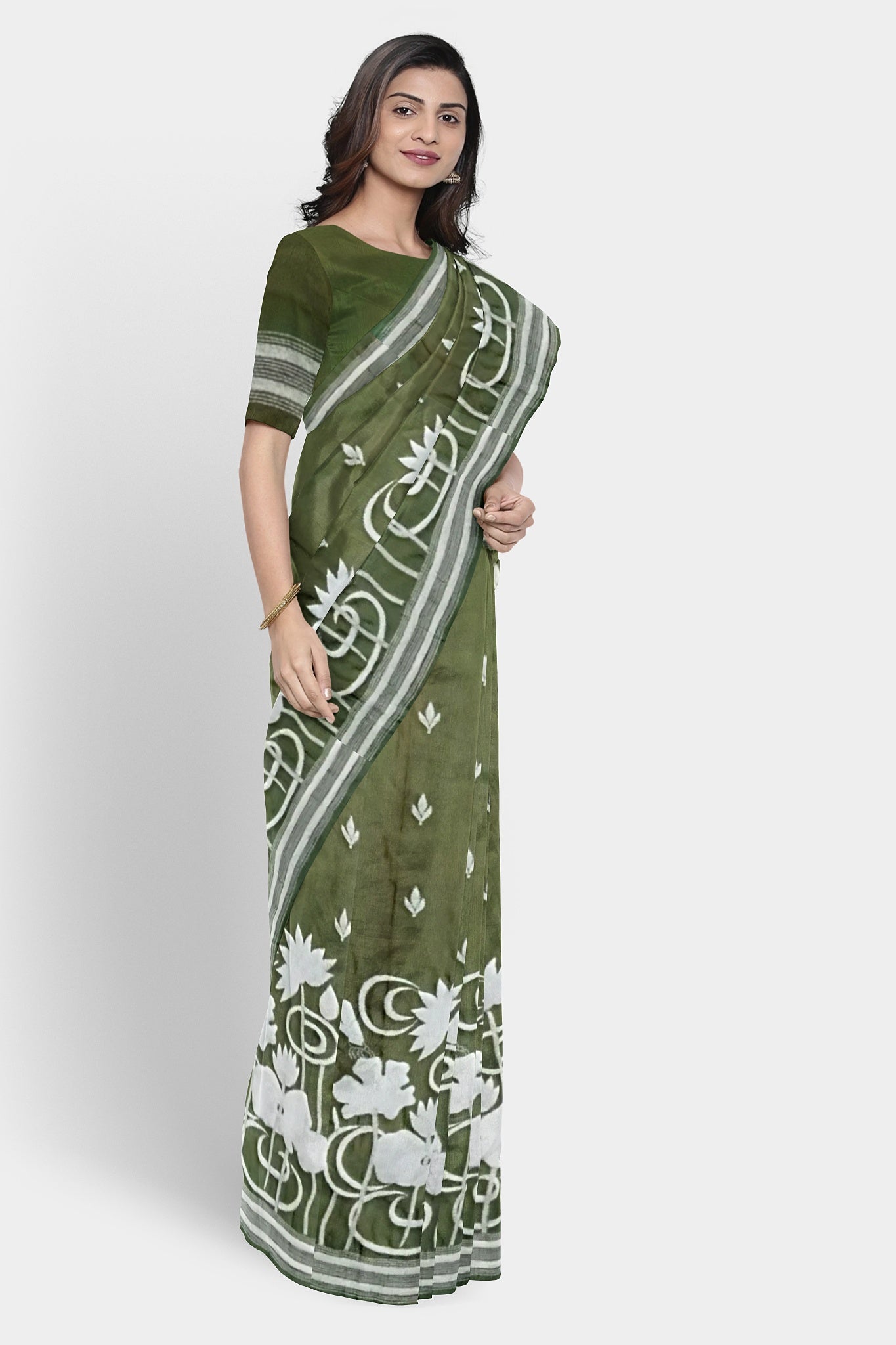 Kantha Stitch: Stylish Blended Silk Saree showcasing Traditional Artistry in Modern Indian Fashion with BP