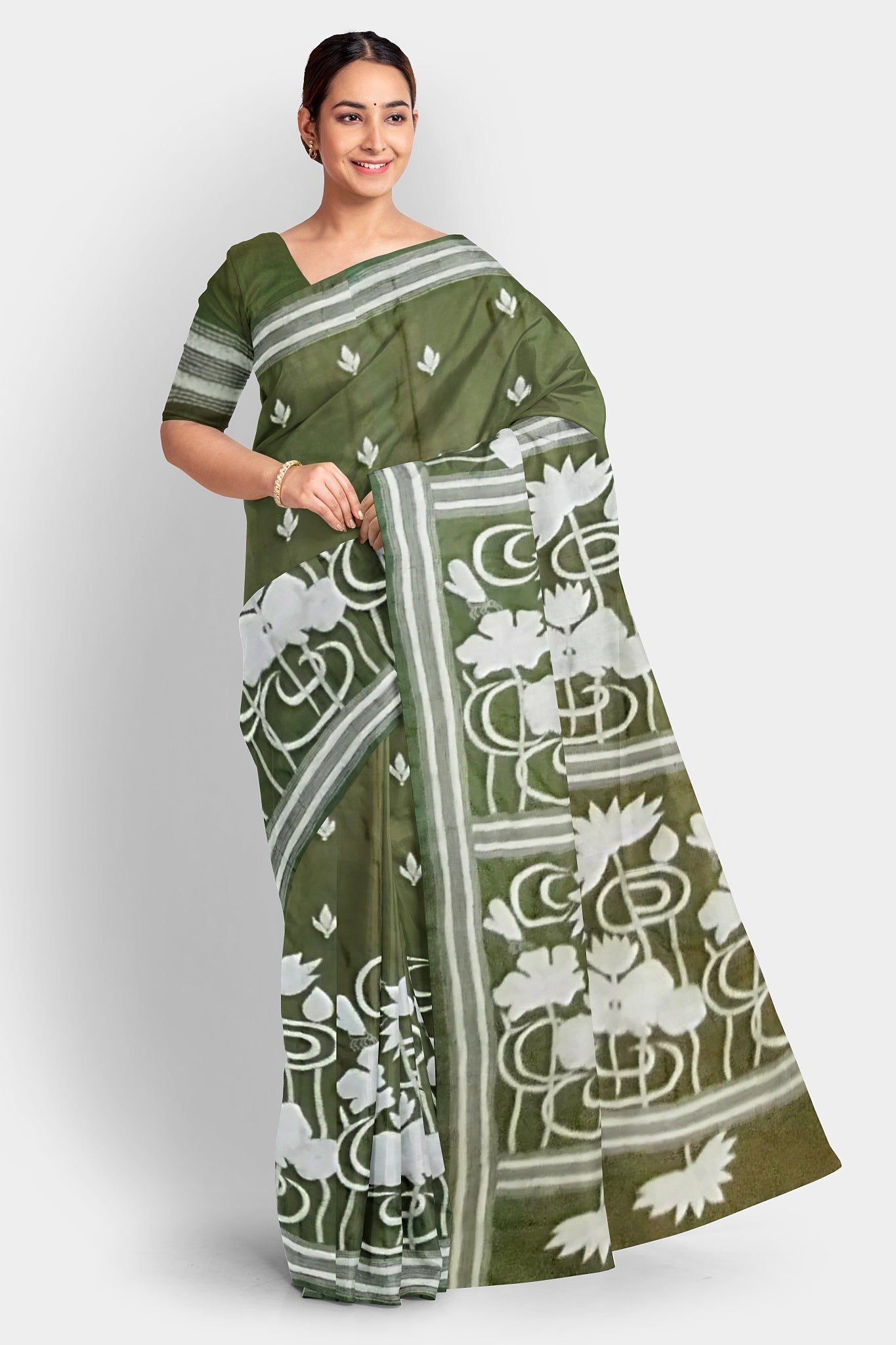 Kantha Stitch: Stylish Blended Silk Saree showcasing Traditional Artistry in Modern Indian Fashion with BP