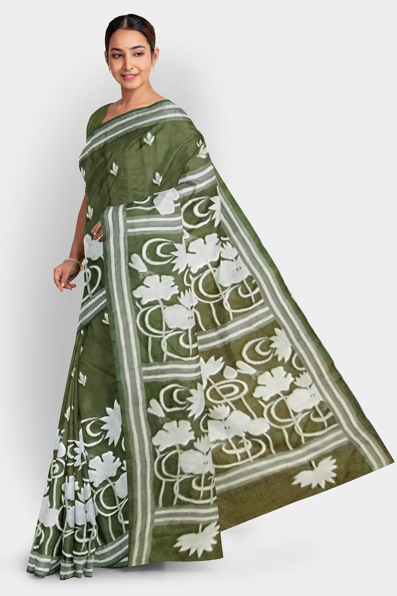 Kantha Stitch: Stylish Blended Silk Saree showcasing Traditional Artistry in Modern Indian Fashion with BP