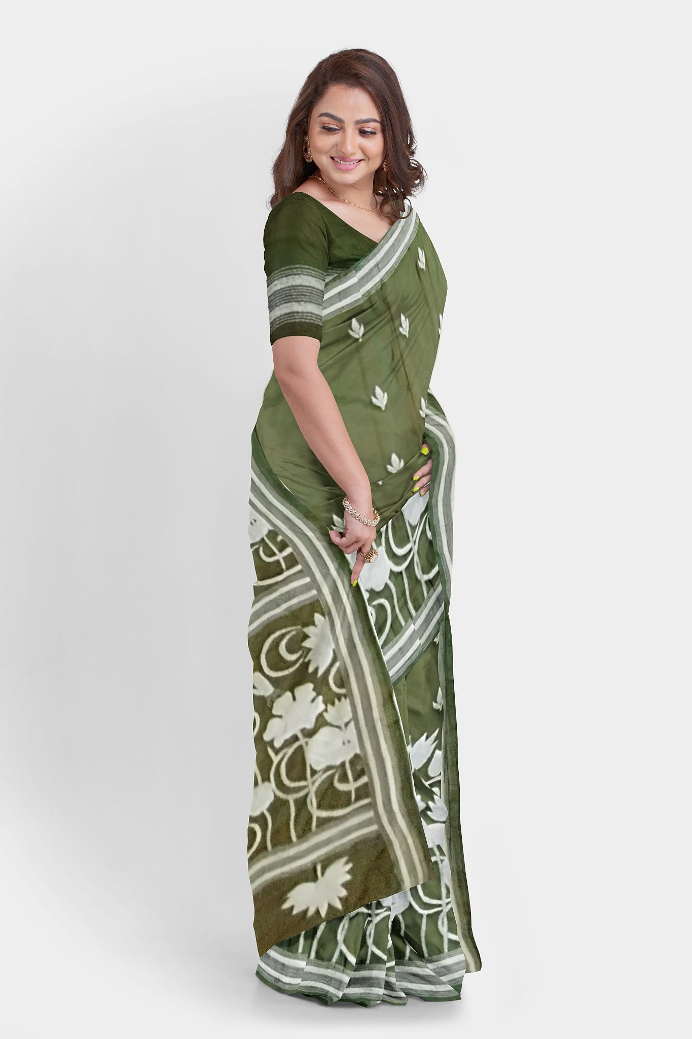Kantha Stitch: Stylish Blended Silk Saree showcasing Traditional Artistry in Modern Indian Fashion with BP