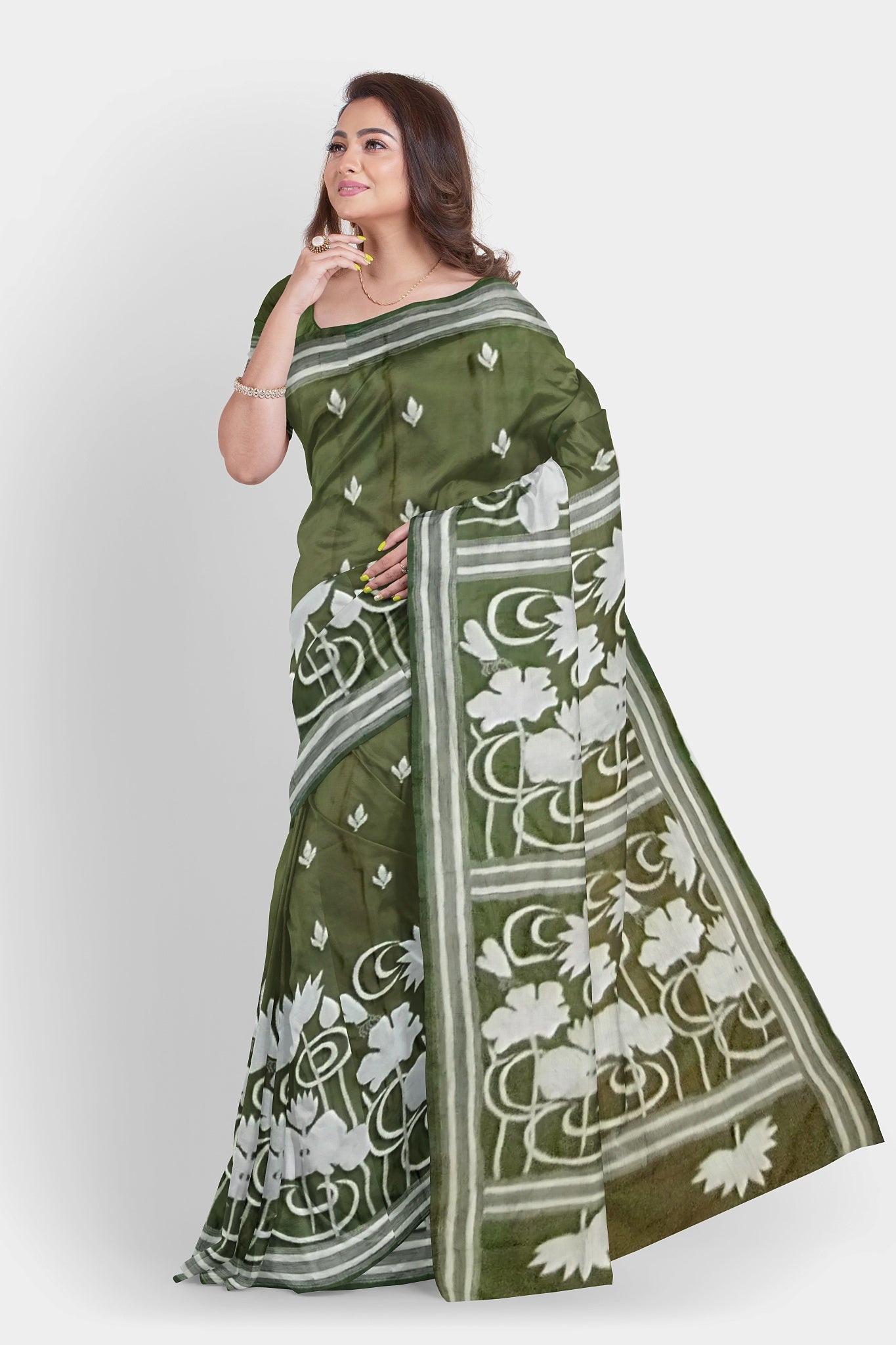 Kantha Stitch: Stylish Blended Silk Saree showcasing Traditional Artistry in Modern Indian Fashion with BP