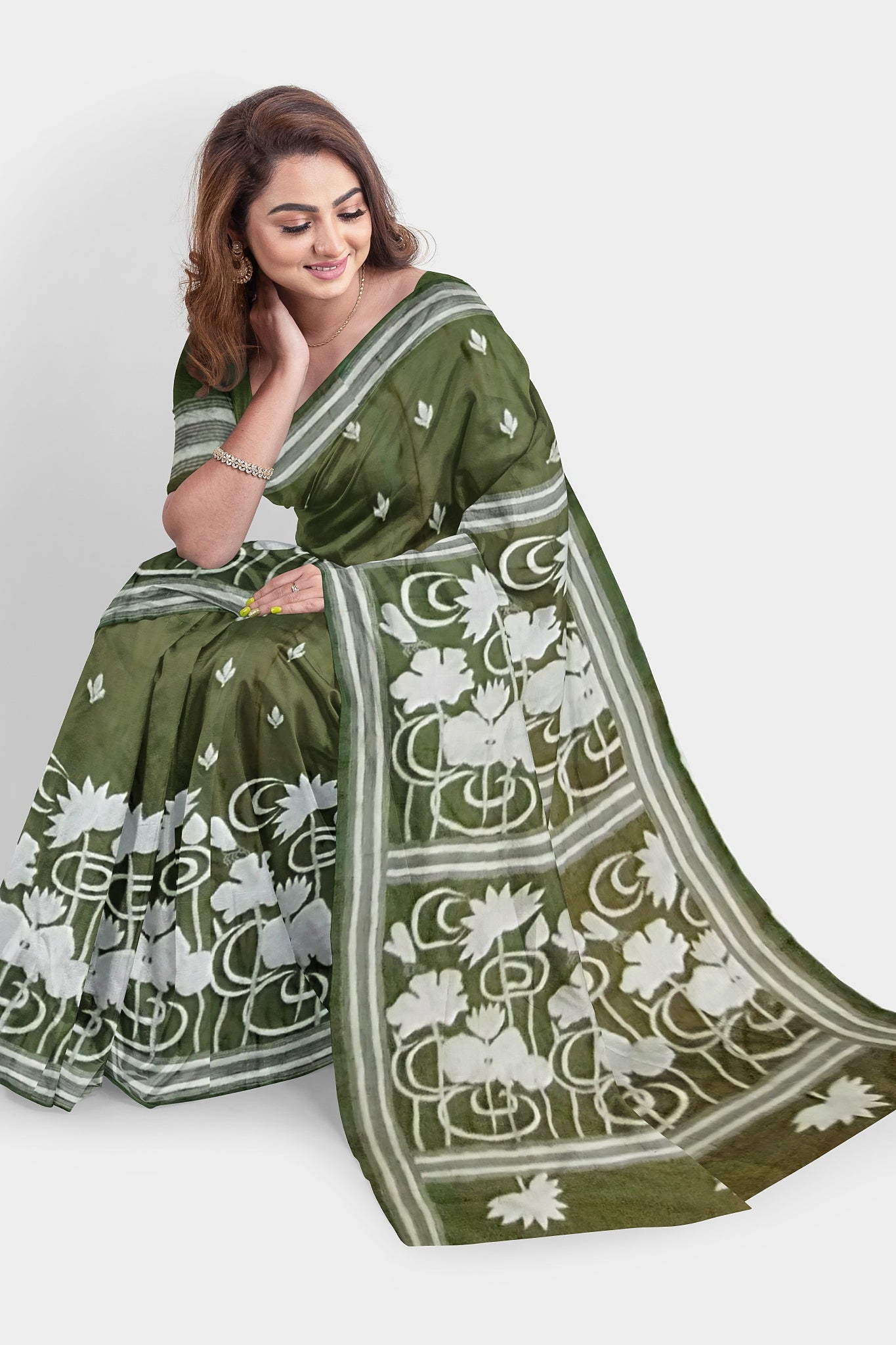 Kantha Stitch: Stylish Blended Silk Saree showcasing Traditional Artistry in Modern Indian Fashion with BP