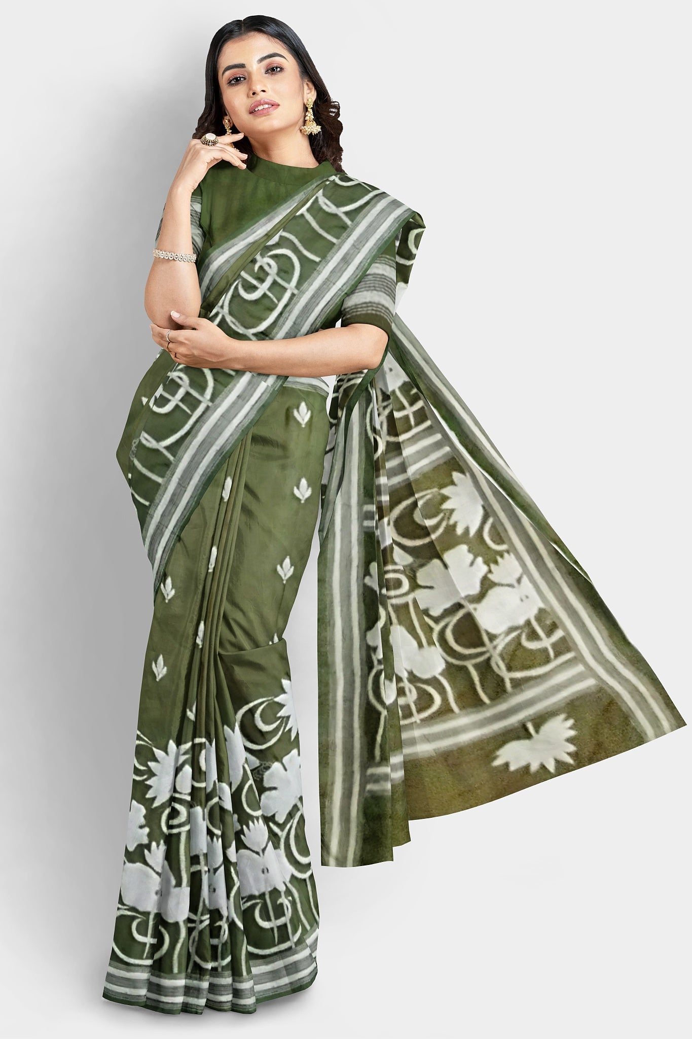 Kantha Stitch: Stylish Blended Silk Saree showcasing Traditional Artistry in Modern Indian Fashion with BP