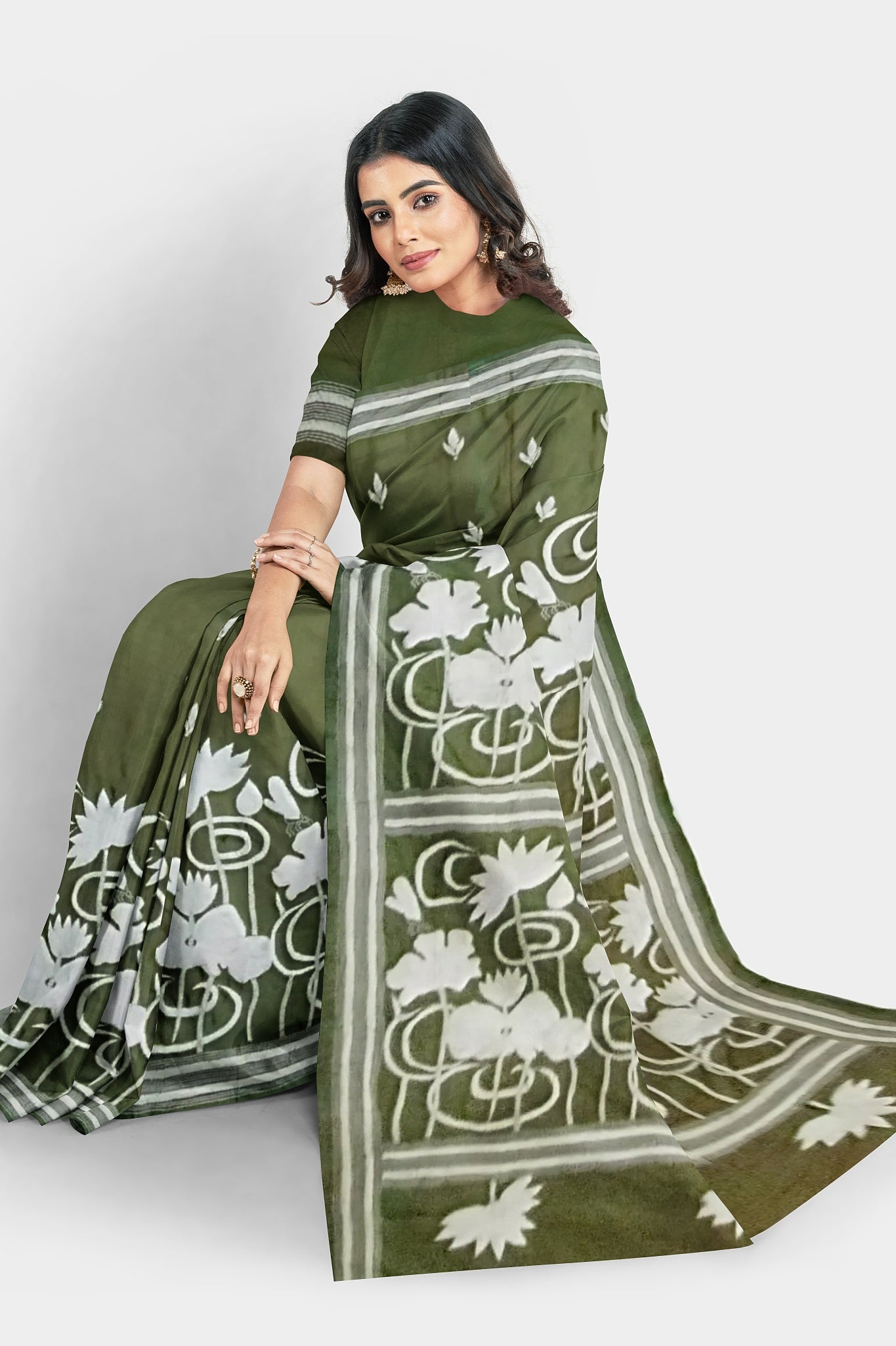 Kantha Stitch: Stylish Blended Silk Saree showcasing Traditional Artistry in Modern Indian Fashion with BP