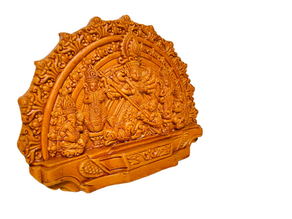 Terracotta Maa Durga Sherawali Maa Wall Hanging Showpiece Medium.