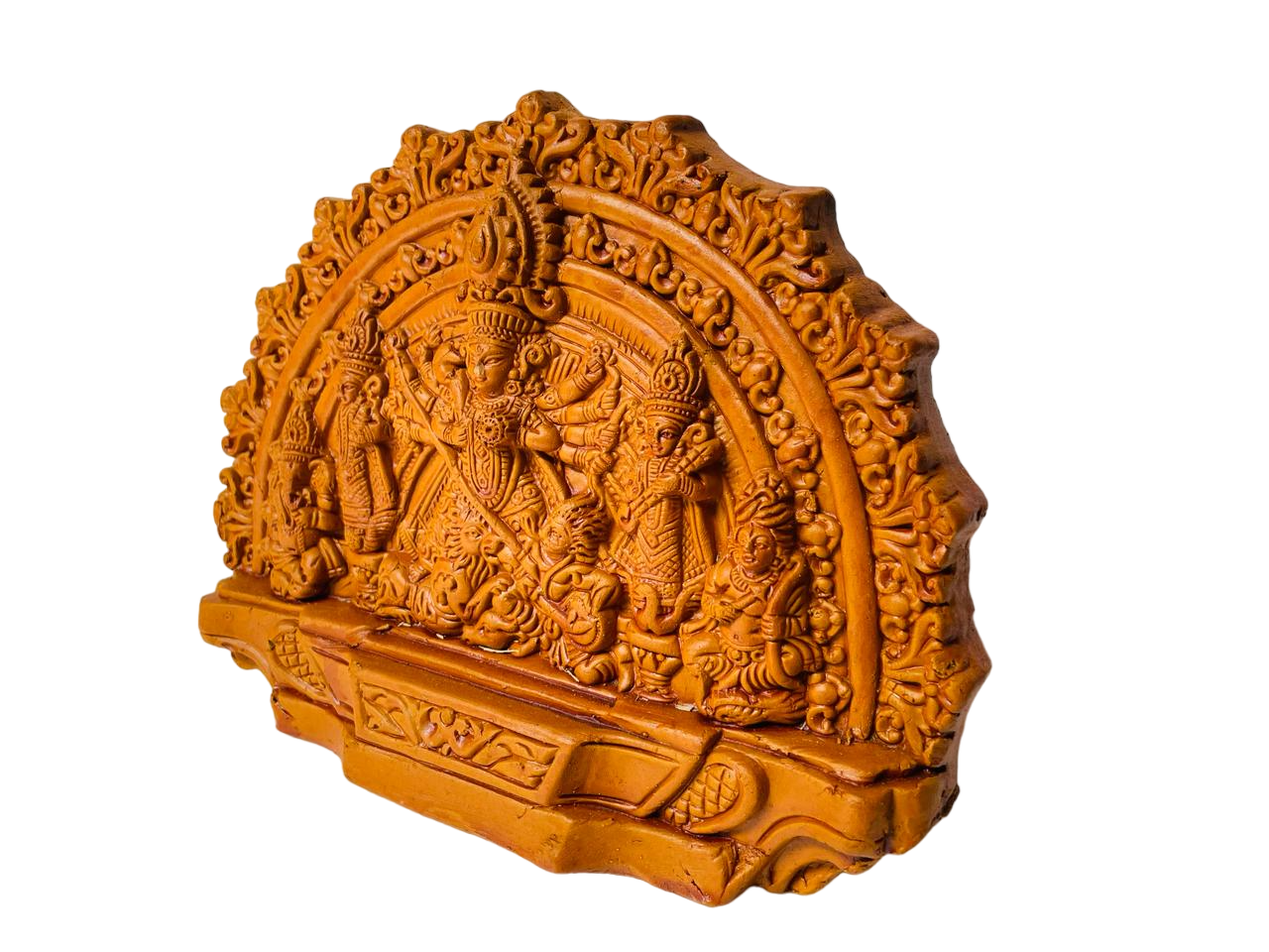 Terracotta Maa Durga Sherawali Maa Wall Hanging Showpiece Medium.