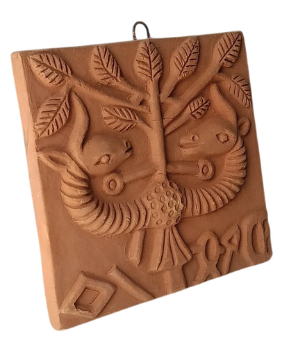 Handmade Terracotta Harappan Art Wall Hanging – Traditional Indus Valley Decor Piece