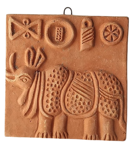 Handcrafted Terracotta Harappan Wall Hanging – Indus Valley Civilization Inspired Home Décor