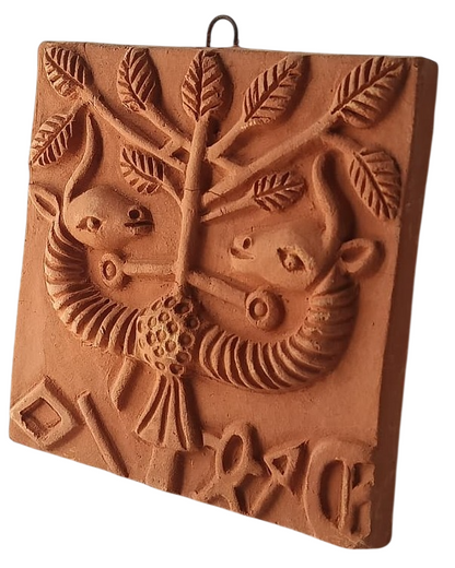 Handmade Terracotta Harappan Art Wall Hanging – Traditional Indus Valley Decor Piece