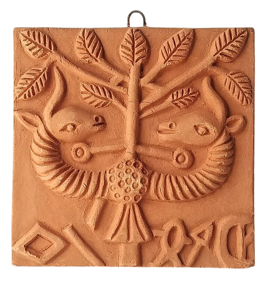 Handmade Terracotta Harappan Art Wall Hanging – Traditional Indus Valley Decor Piece