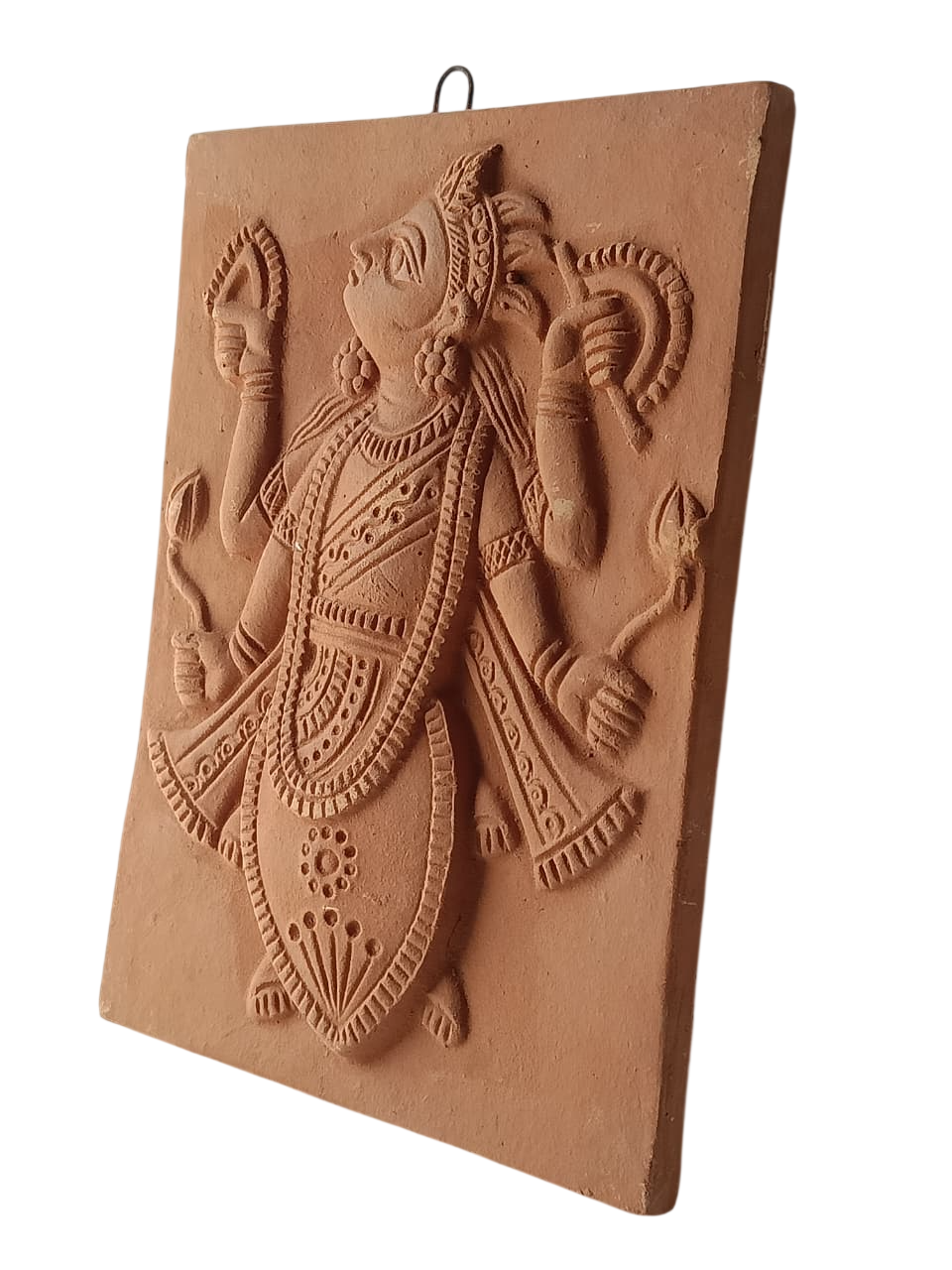 Handmade Lord Vishnu Dash Avtar Wall Hanging in Terracotta