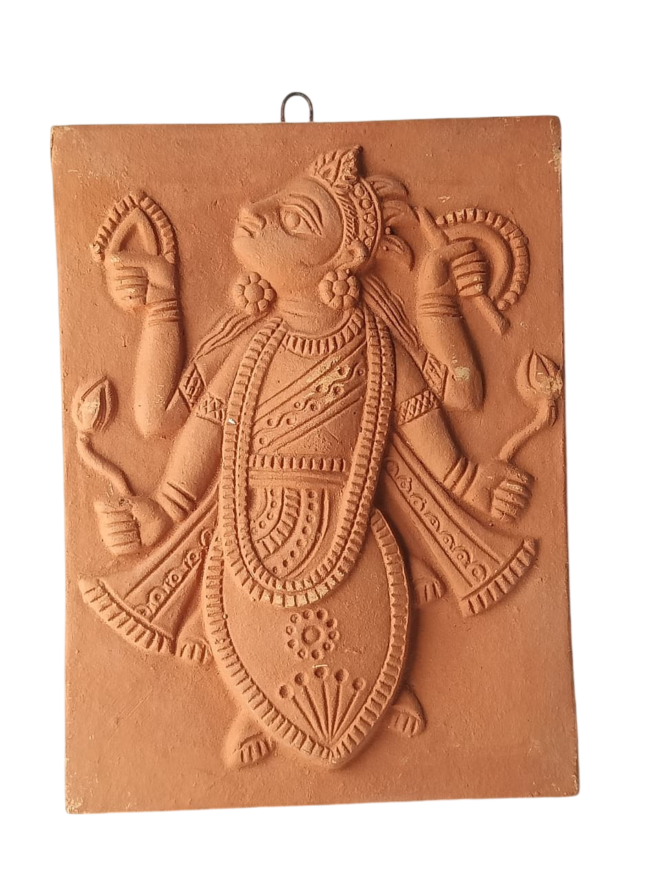 Handmade Lord Vishnu Dash Avtar Wall Hanging in Terracotta